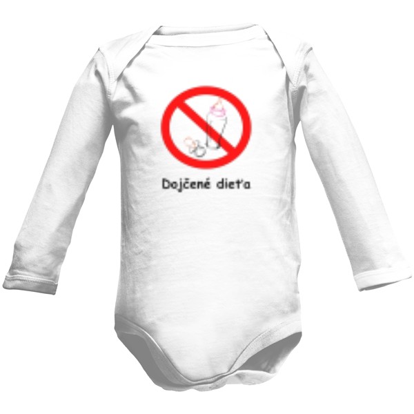 Detské body Long Organic s potlačou Body dojčené dieťa