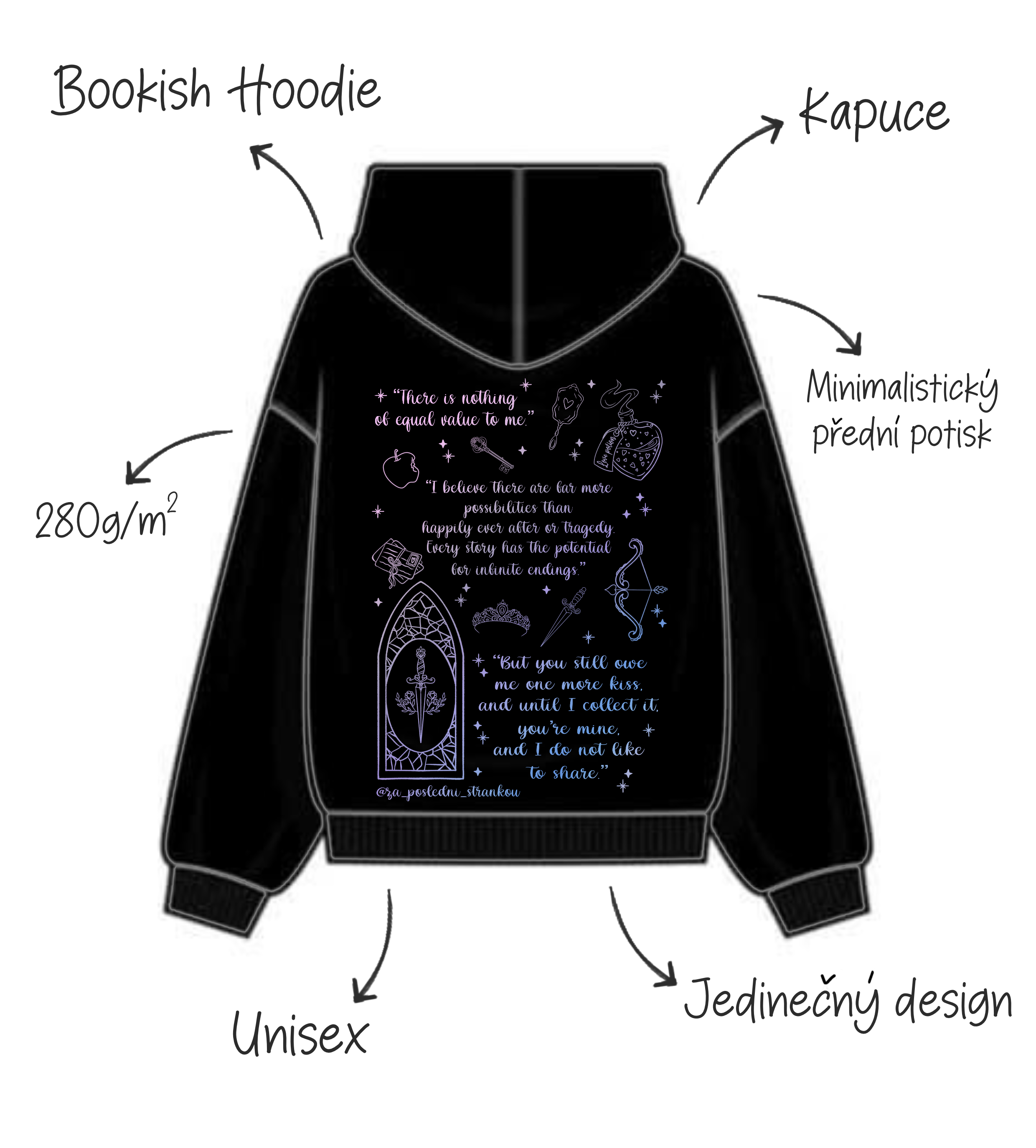 Hoodie Once upon a broken heart